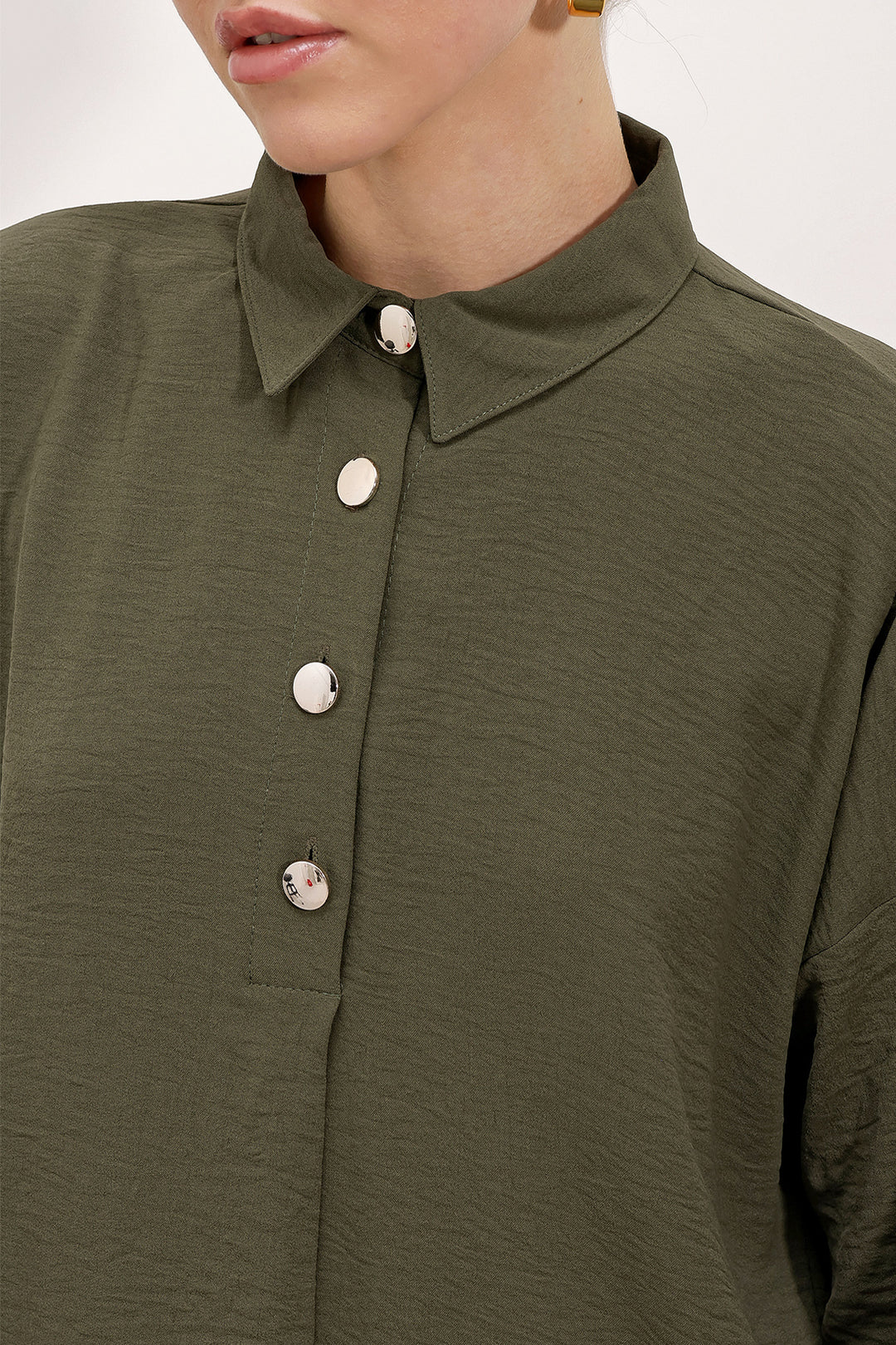 BGD Women Oversize Top and Bottom Set - Dark Khaki - Avondale