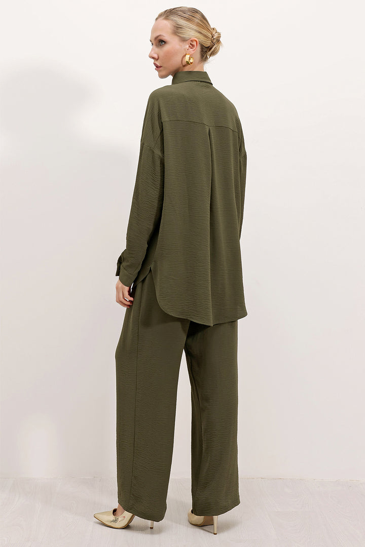 BGD Women Oversize Top and Bottom Set - Dark Khaki - Avondale