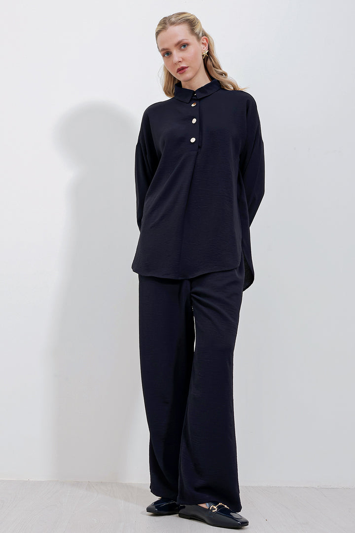 BGD Women Oversize Top and Bottom Set - Navy - Avondale