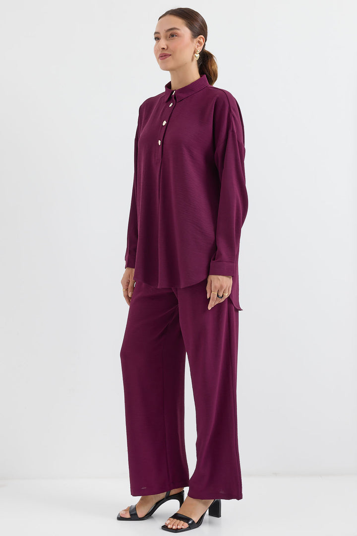 BGD Women Oversized Top and Bottom Set - Purple - Avondale