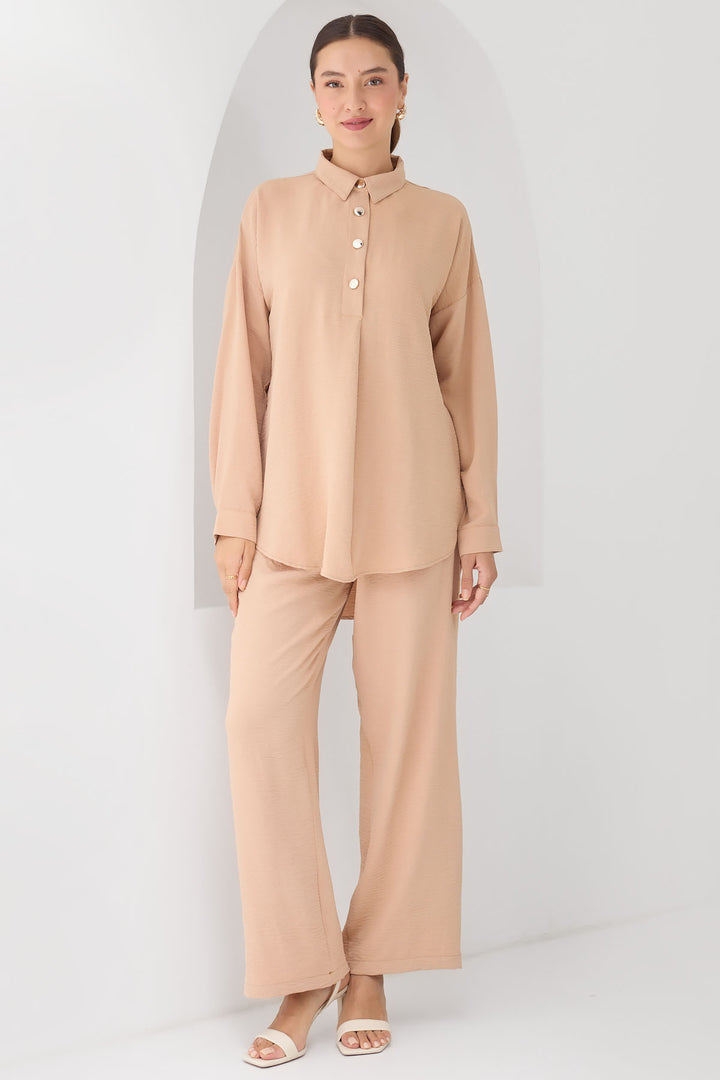 BGD Women Oversize Top and Bottom Set - Mink - Avondale