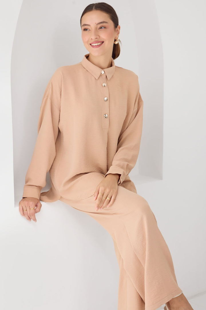 BGD Women Oversize Top and Bottom Set - Mink - Avondale