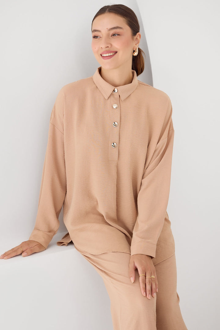 BGD Women Oversize Top and Bottom Set - Mink - Avondale