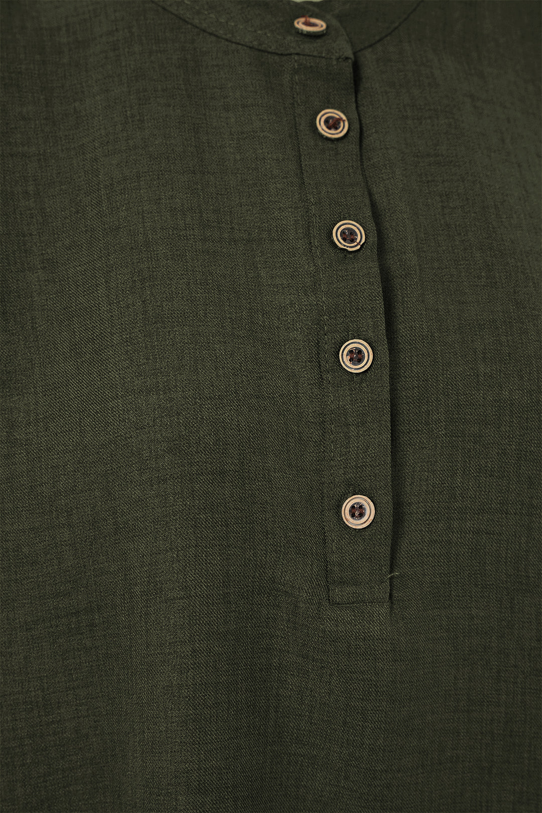 BGD Women Linen Tunic Pants Set - Khaki - Leeuwarden