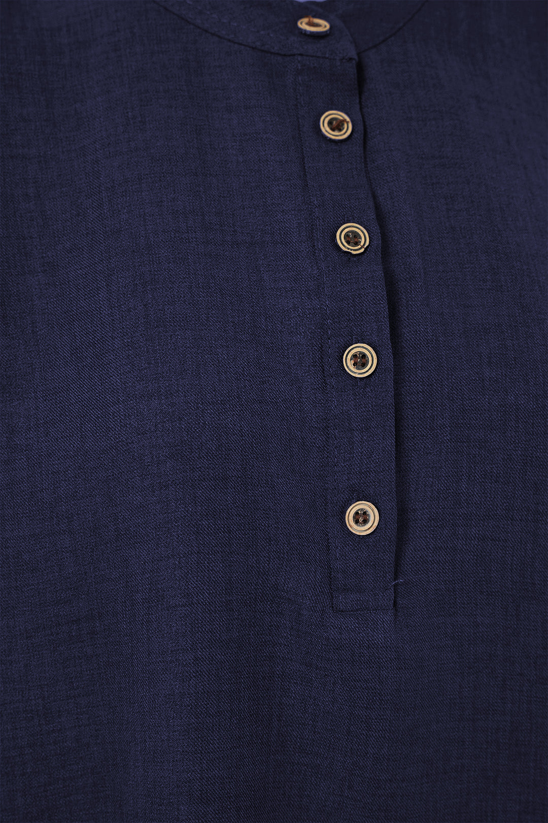 BGD Women Linen Tunic Pants Set - Navy Blue - Gladbeck
