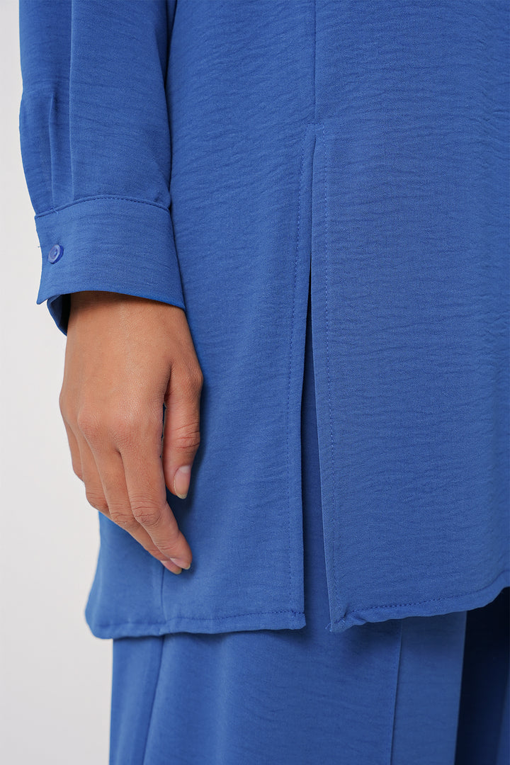 BGD Women Long Tunic Pants Set - Indigo - San Bernardino