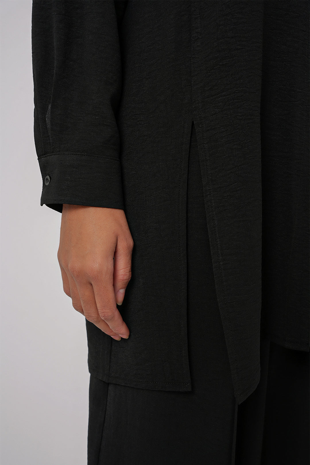 BGD Women Long Tunic Pants Set - Black - Navapolatsk