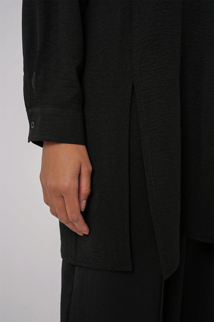 BGD Women Long Tunic Pants Set - Black - Navapolatsk