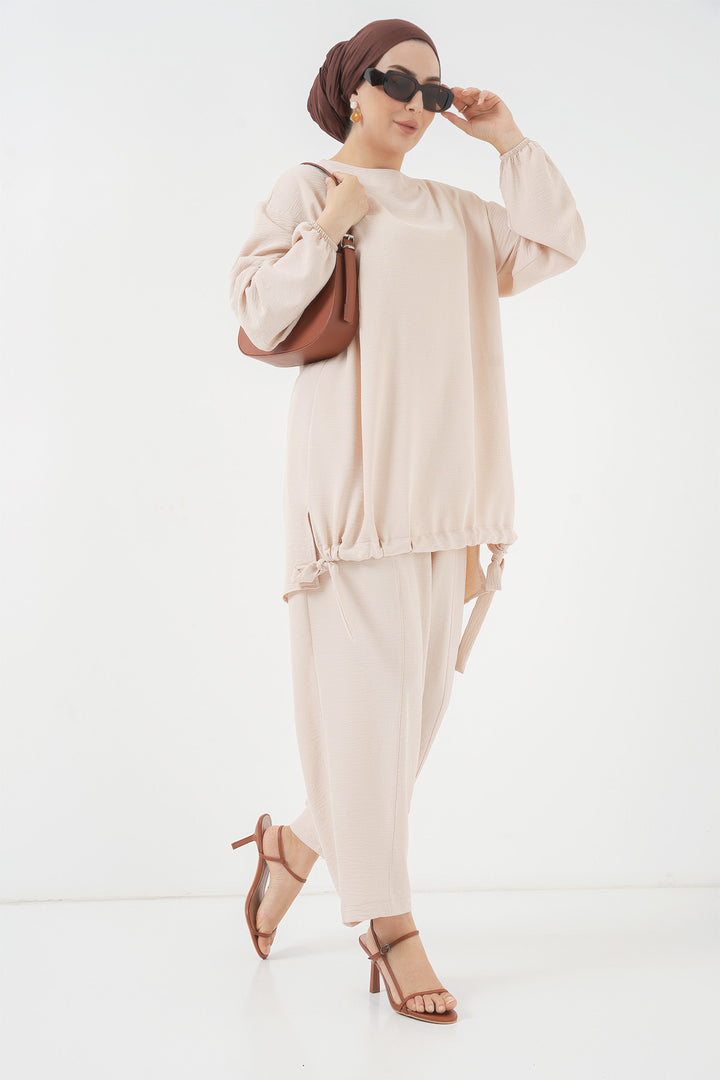 BGD Women Tunic Pants Set - Cream - Lakewood Ranch