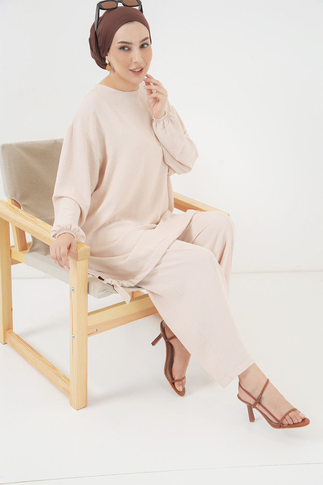 BGD Women Tunic Pants Set - Cream - Lakewood Ranch