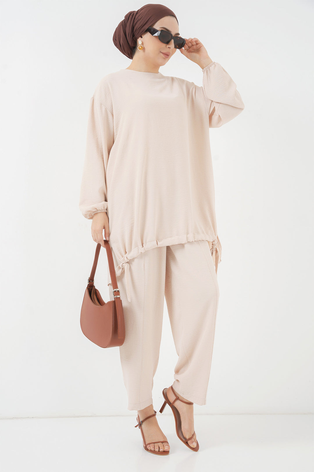 BGD Women Tunic Pants Set - Cream - Lakewood Ranch