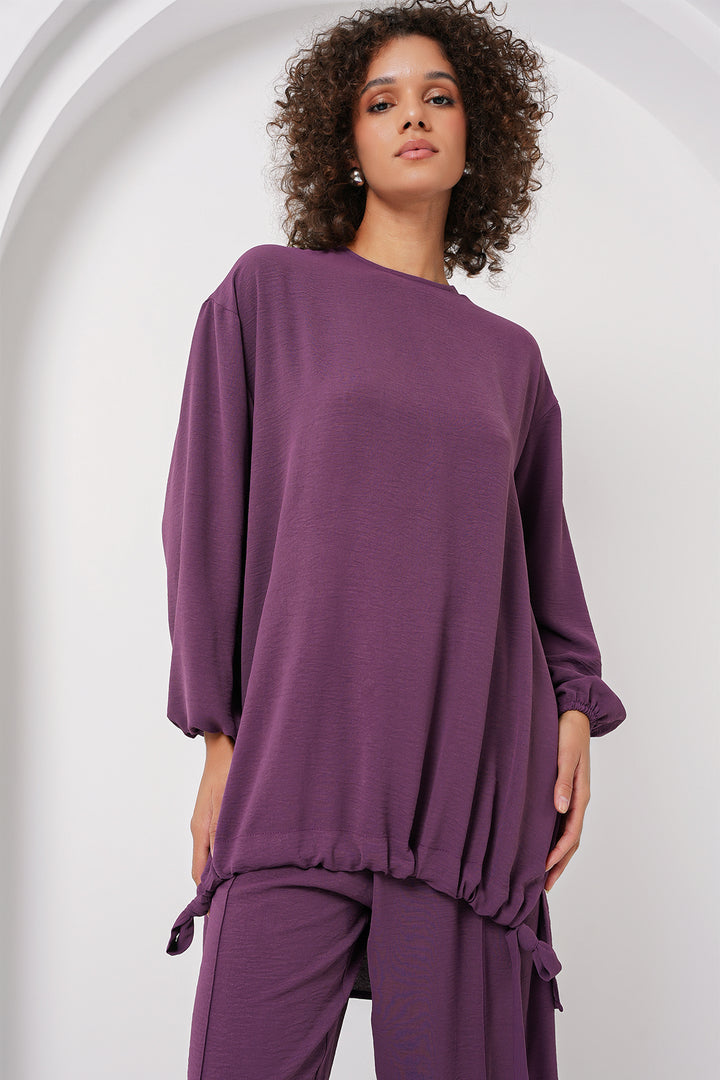 BGD Women Tunic Pants Set - Purple - Villaflores
