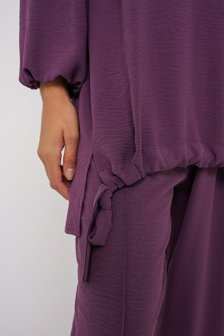 BGD Women Tunic Pants Set - Purple - Villaflores