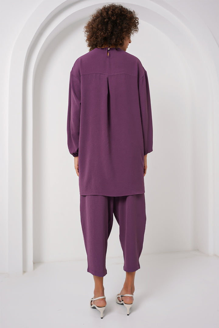 BGD Women Tunic Pants Set - Purple - Villaflores