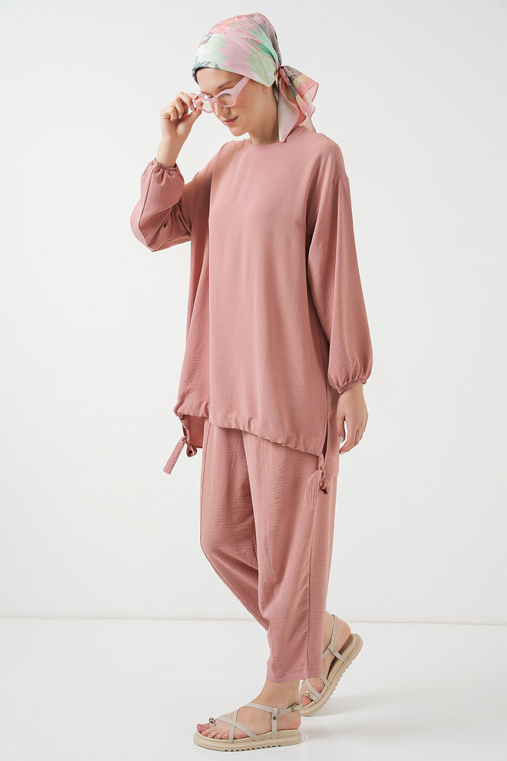 BGD Women Tunic Pants Set - Salmon - Aves