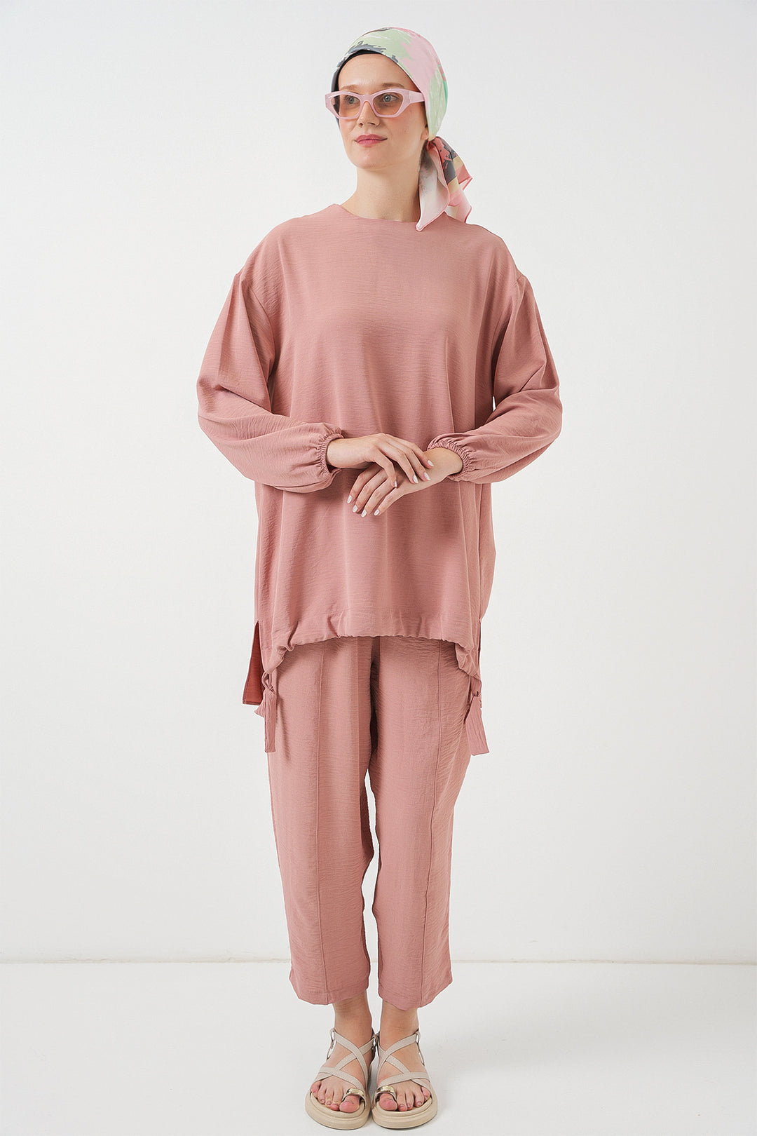 BGD Women Tunic Pants Set - Salmon - Aves