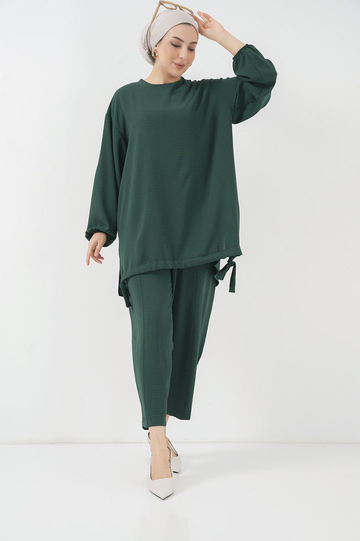BGD Women Tunic Pants Set - Emerald Green - Parma