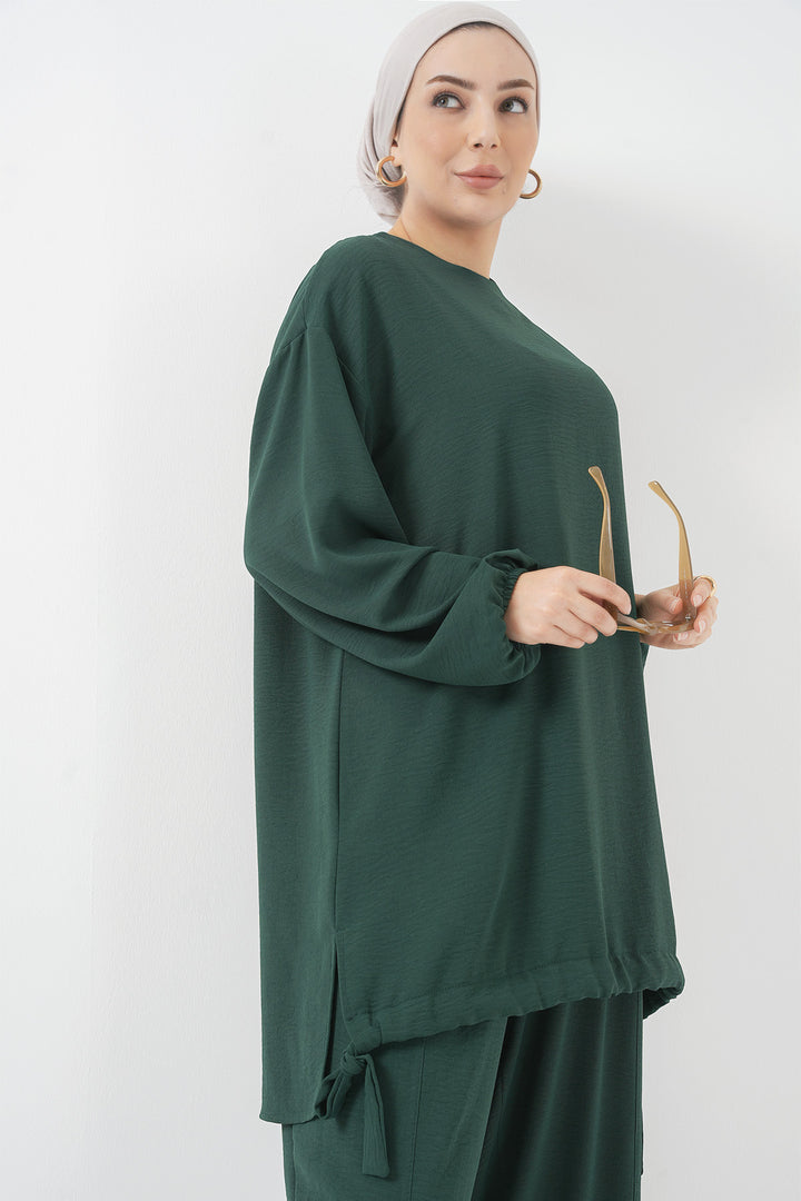 BGD Women Tunic Pants Set - Emerald Green - Parma