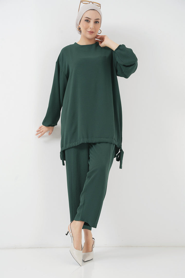 BGD Women Tunic Pants Set - Emerald Green - Parma