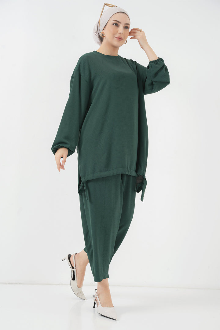 BGD Women Tunic Pants Set - Emerald Green - Parma