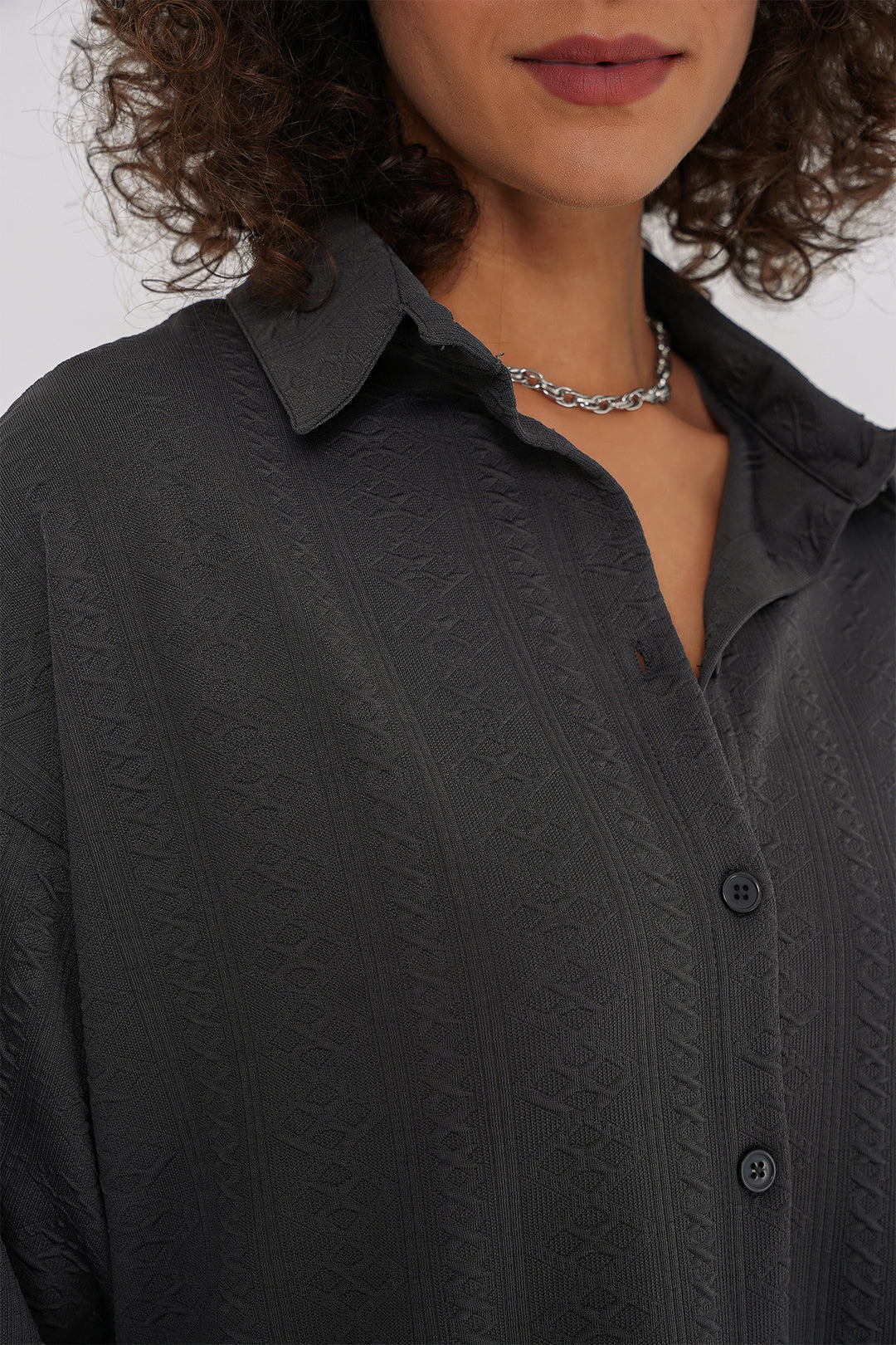 BGD Women Shirt Trousers Suit - Anthracite - Seixal