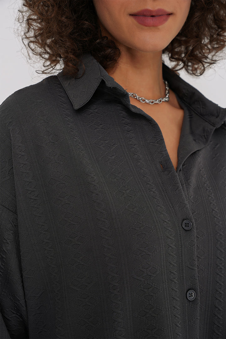 BGD Women Shirt Trousers Suit - Anthracite - Seixal