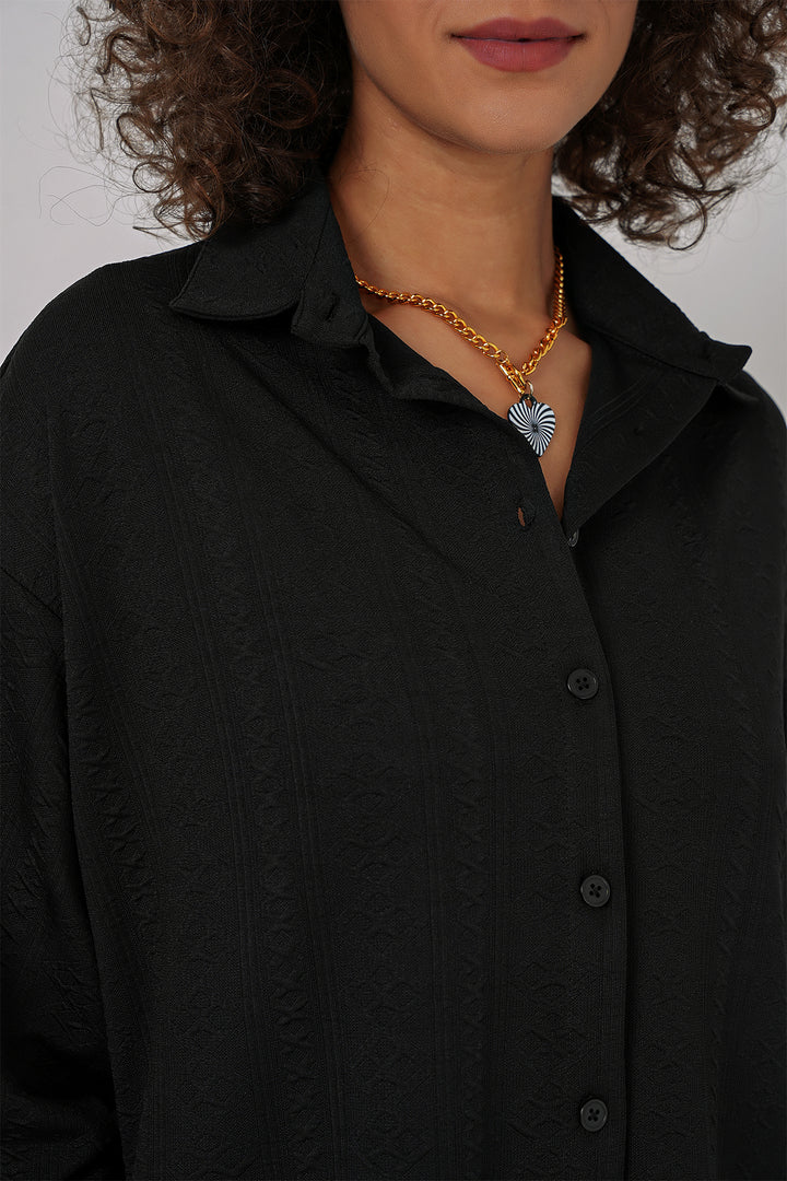 BGD Women Shirt Pants Suit - Black - Boucherville