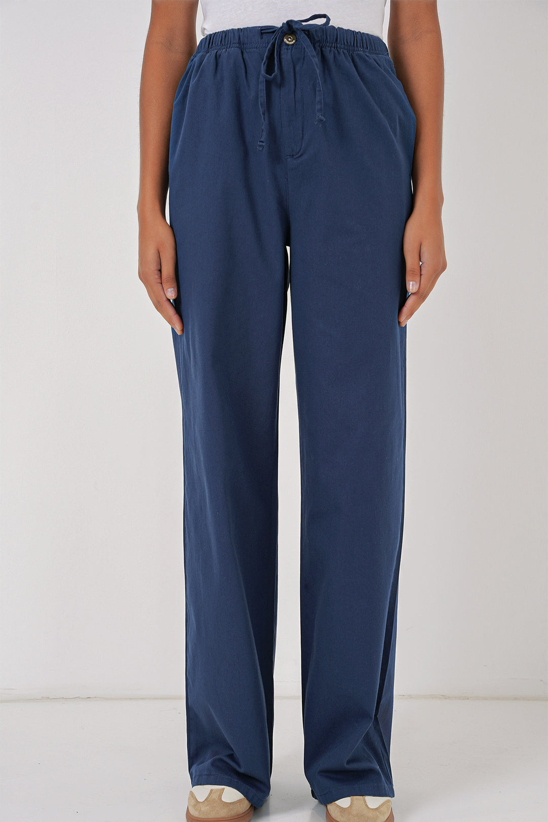 BGD Women Women's Wide Leg High Waisted Pants - Indigo - Eindhoven