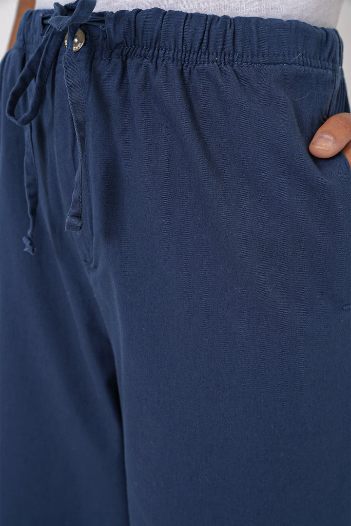 BGD Women Women's Wide Leg High Waisted Pants - Indigo - Eindhoven