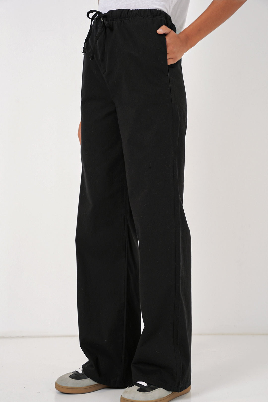 BGD Women Women's Wide Leg High Waisted Pants - Black - Ostend