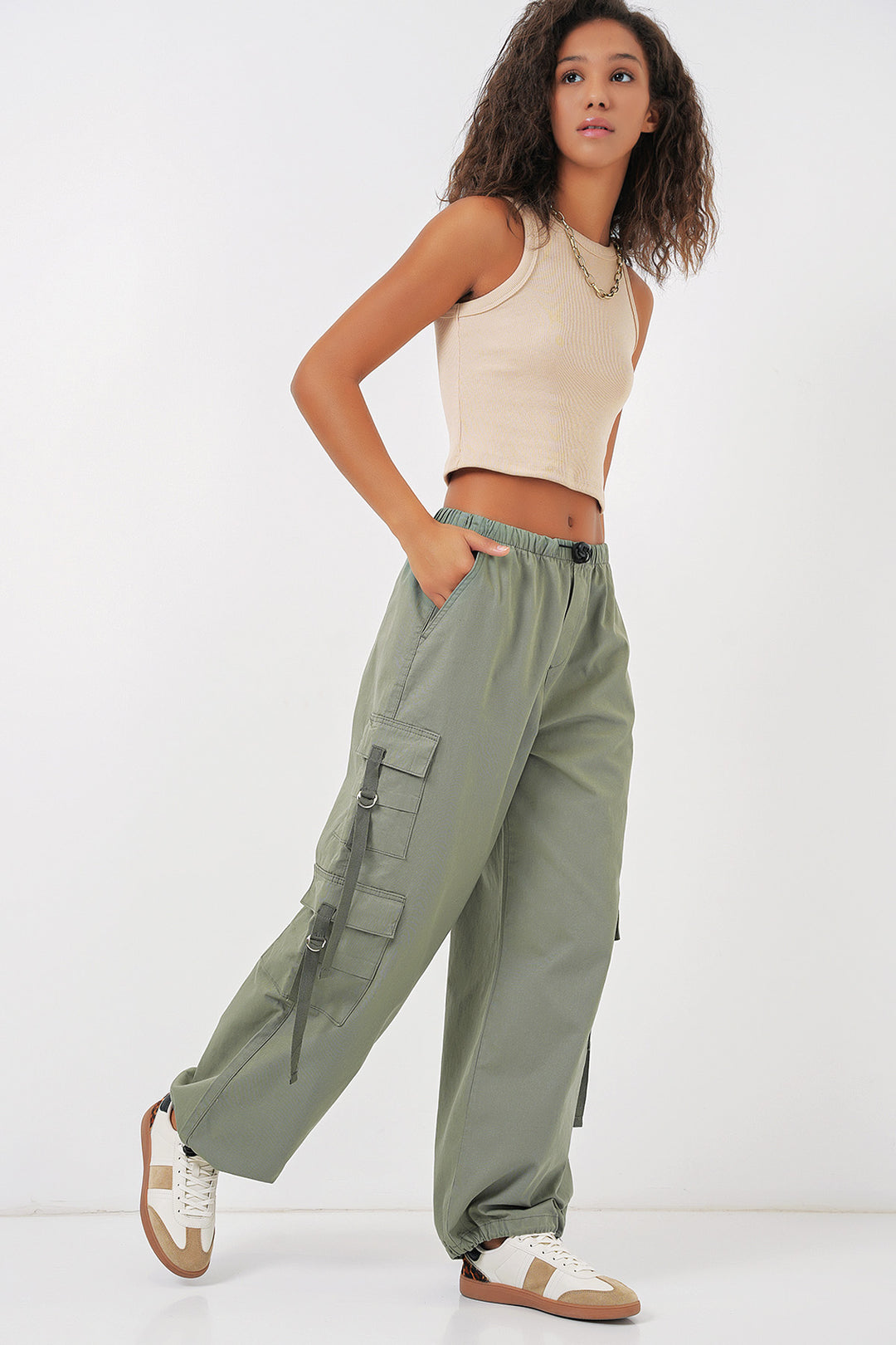 BGD Women Wide Leg Cargo Pants - Çağla - Kawartha Lakes