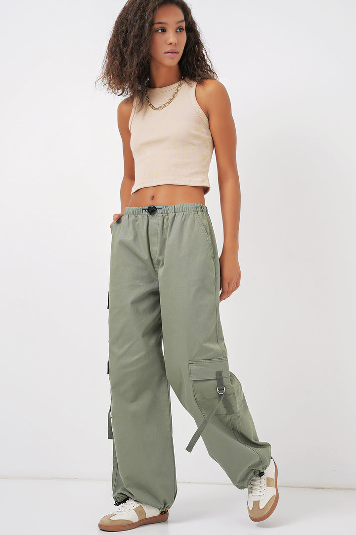 BGD Women Wide Leg Cargo Pants - Çağla - Kawartha Lakes