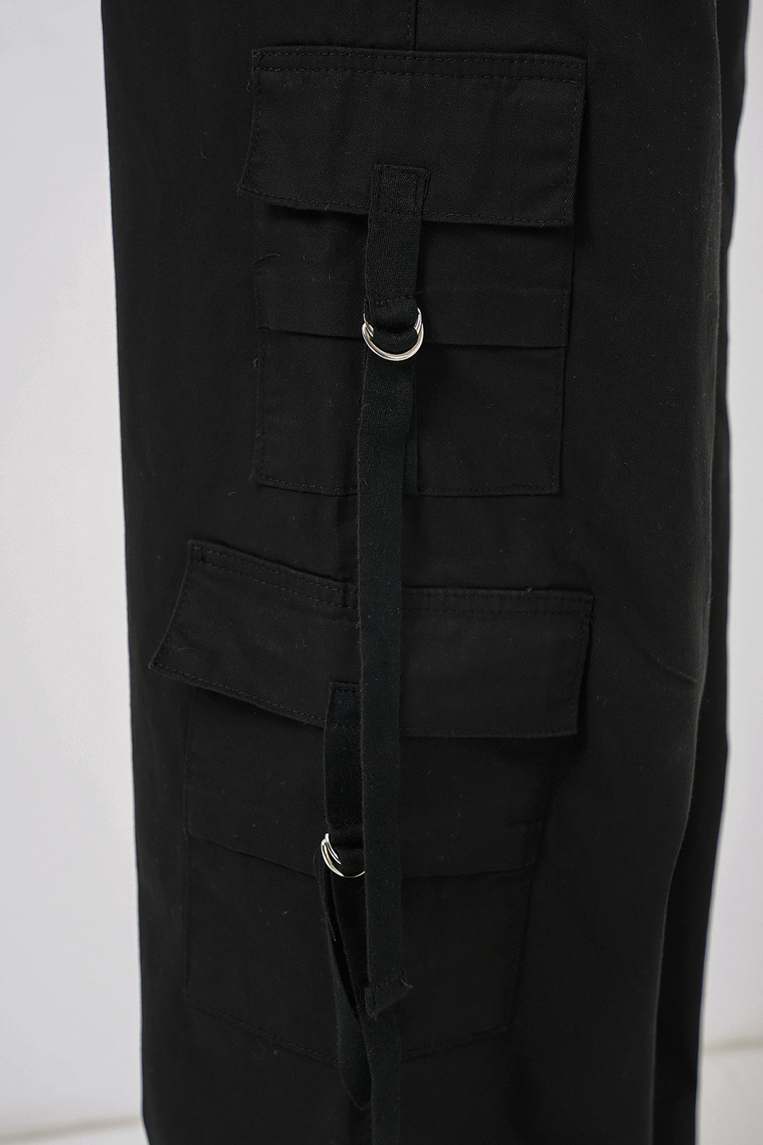 BGD Women Wide Leg Cargo Pants - Black - Wichita