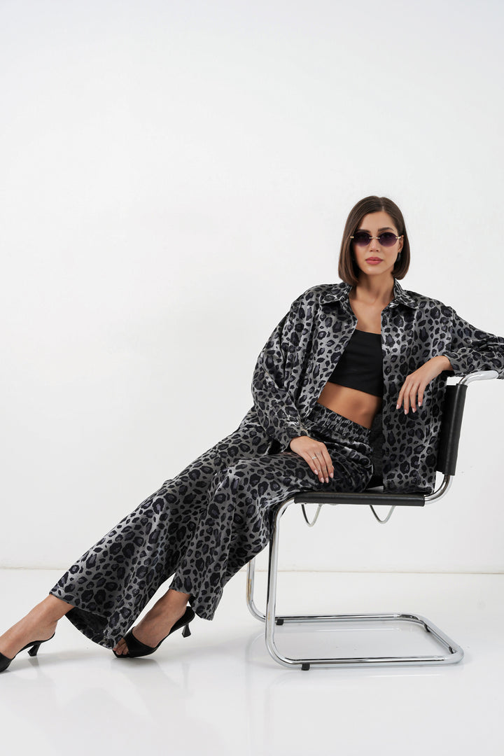 BGD Women Leopar Desenli Alt Üst Takım - Siyah - Tynaarlo