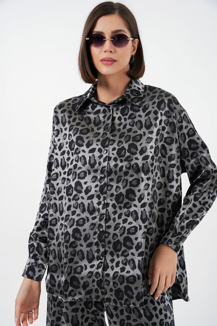 BGD Women Leopar Desenli Alt Üst Takım - Siyah - Tynaarlo