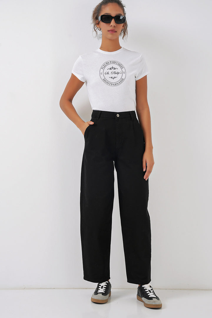 BGD Women High Waist Pants - Black - Altrincham