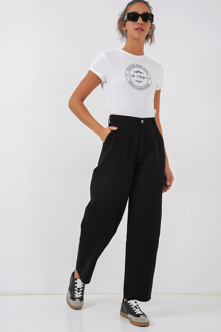 BGD Women High Waist Pants - Black - Altrincham