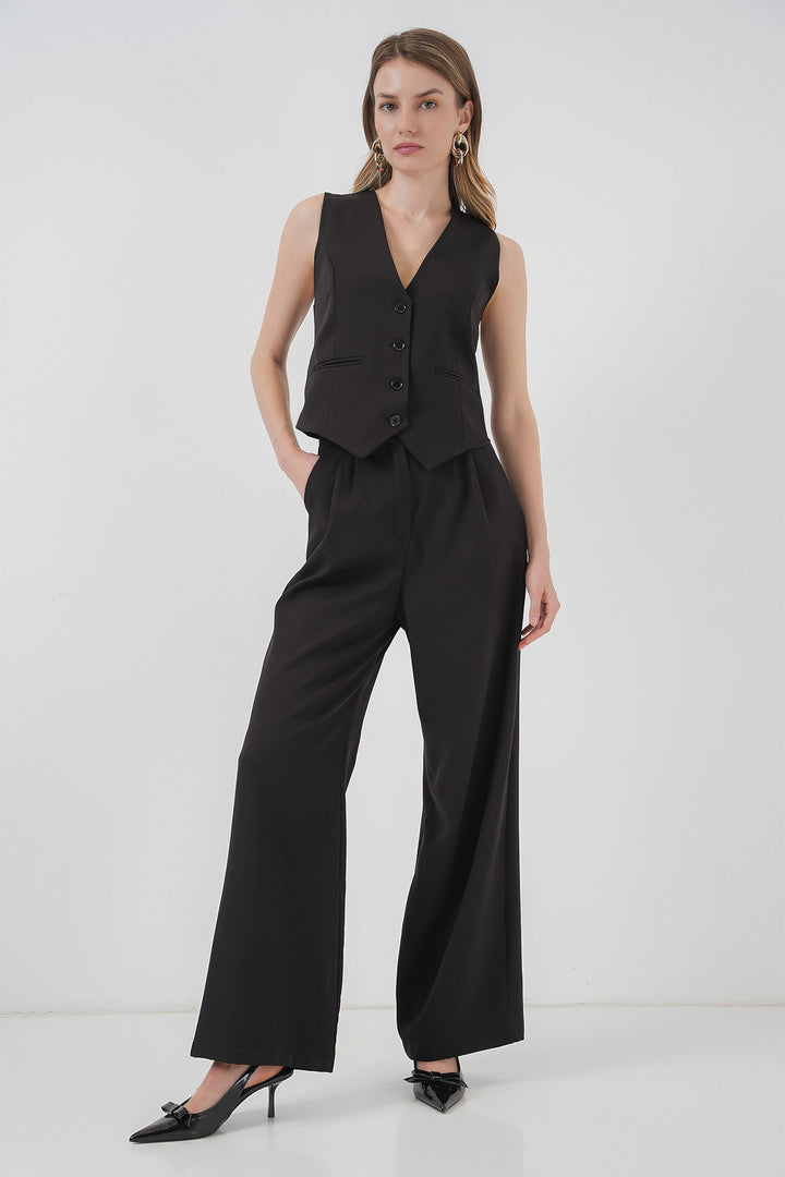 BGD Women Women's Vest Pantsuit Set - Black - Carpi
