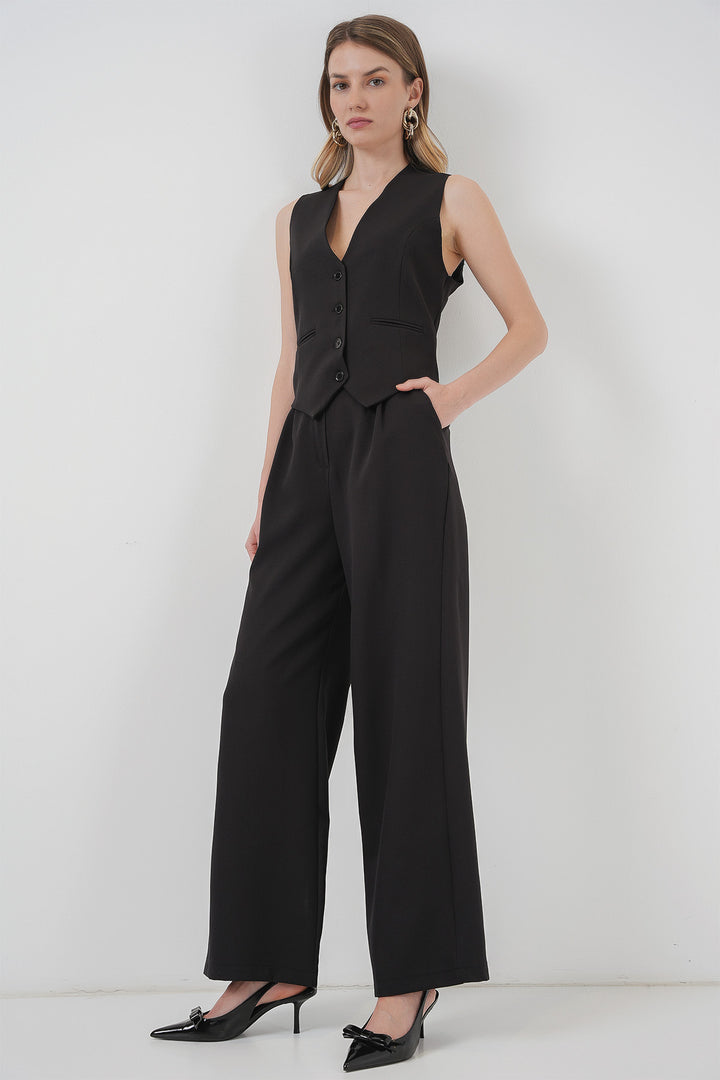 BGD Women Women's Vest Pantsuit Set - Black - Carpi