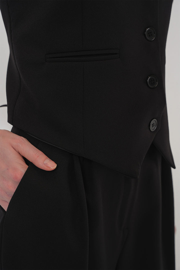 BGD Women Women's Vest Pantsuit Set - Black - Carpi