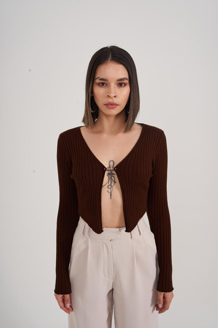 HLLY Women Odyssey Sweater Coffee - ريتشموند هيل