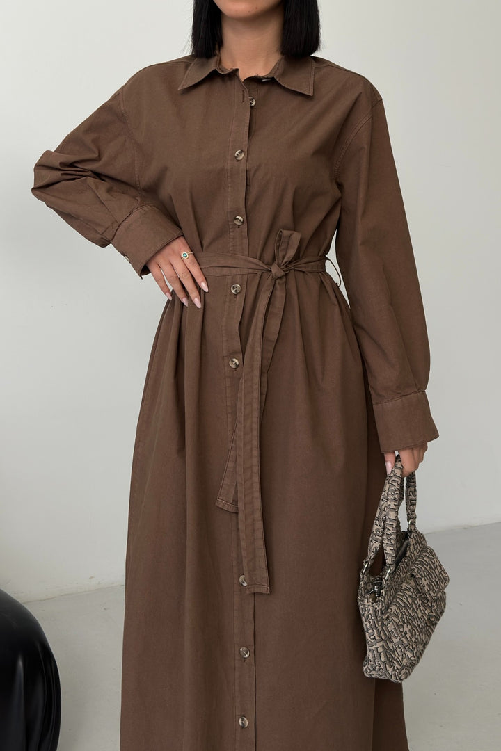 XLJ Buttoned Classic Long Denim Dress - Denton