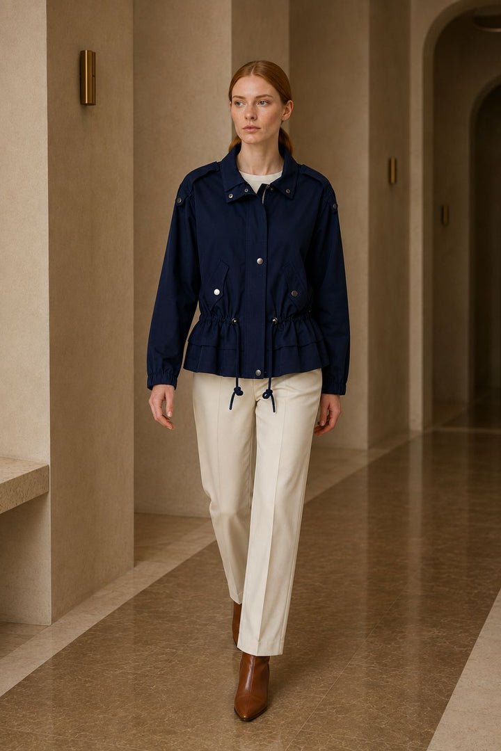 XLJ Short Raincoat with Drawstring Waist 6346 - Parma