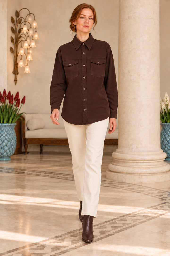 XLJ Denim Shirt with Snap Buttons - Amherst