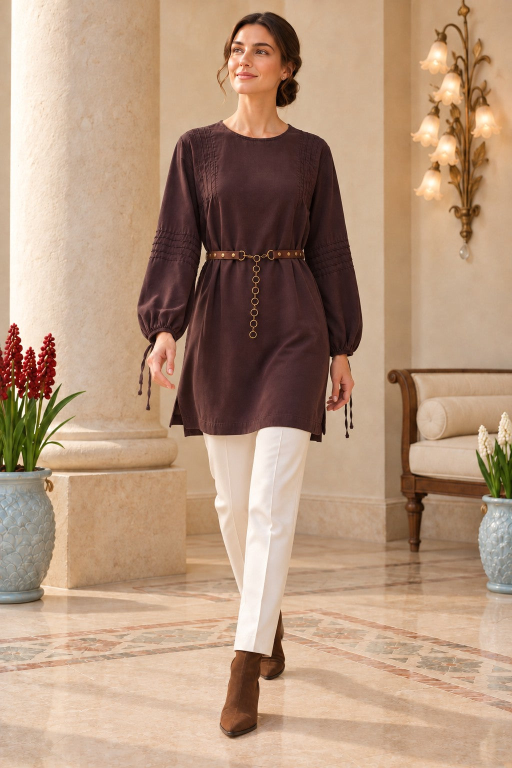 XLJ Ribbed Tunic Blouse 456 - Kalamáta