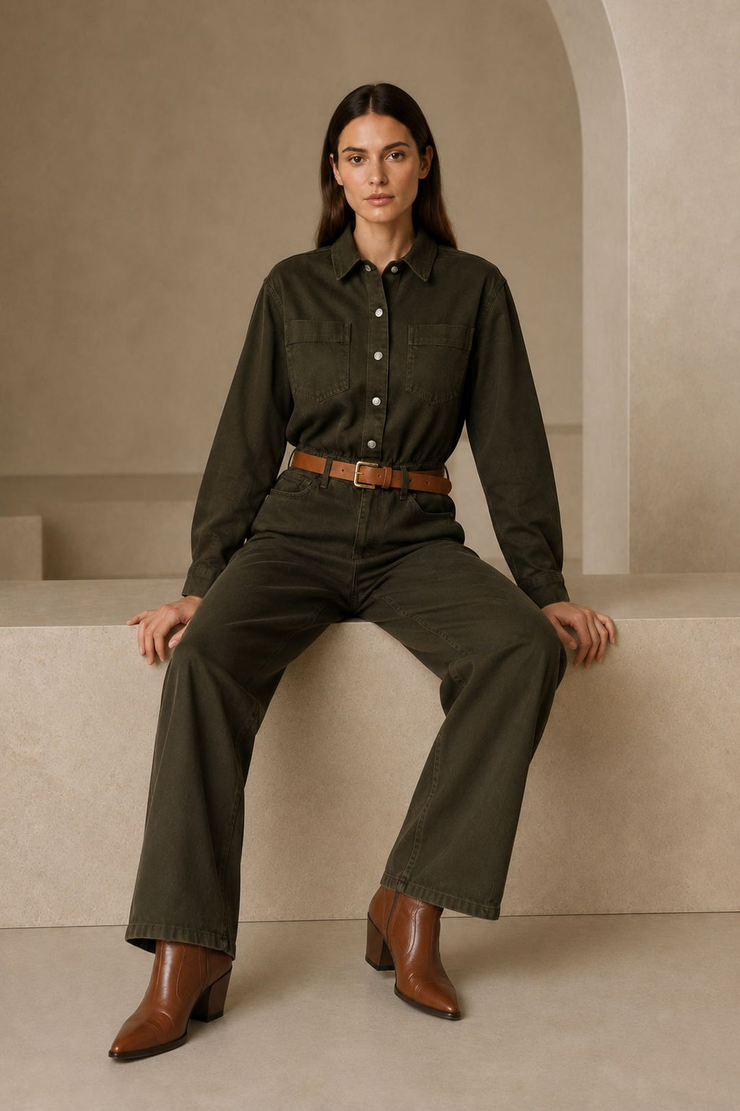 XLJ Classic Denim Jumpsuit with Elasticated Waist - Vale de Cavalos