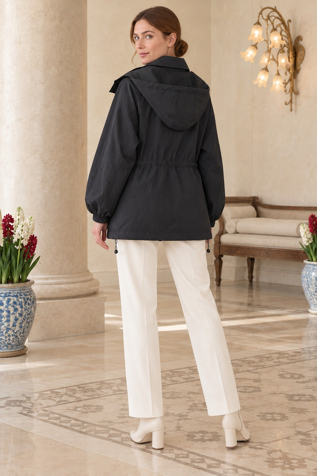 XLJ Drawstring Hooded Raincoat 6319 - Tinley Park