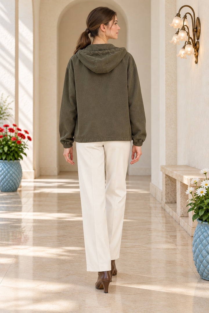 XLJ Hooded Cardigan with Integrated Undershirt 6392 - Bagnolet