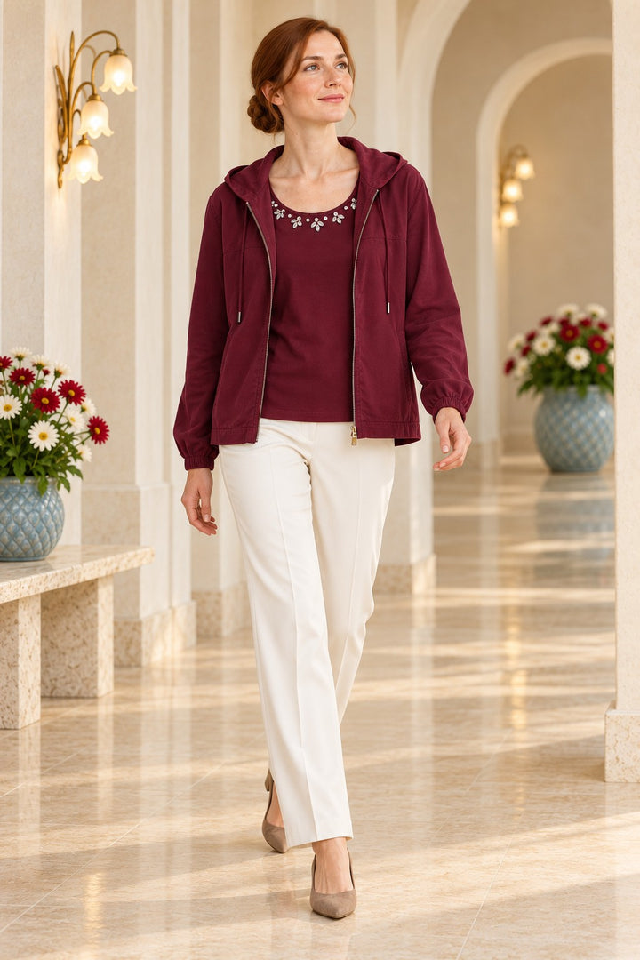 XLJ Hooded Cardigan with Integrated Undershirt 6392 - North Port