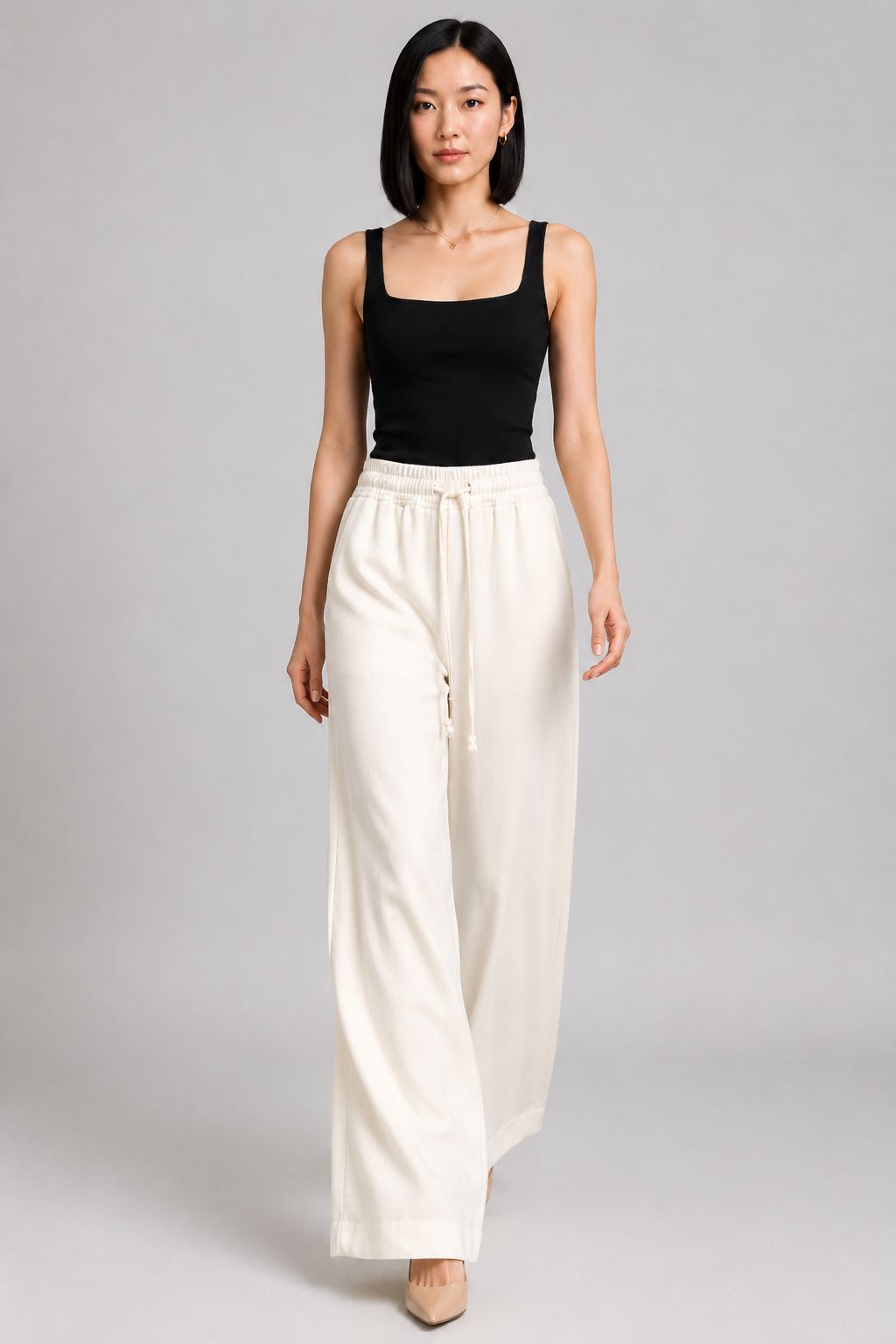 XLJ Elasticated Palazzo Trousers - Pokrovsk